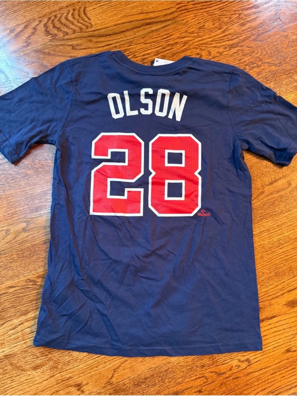 Nike Matt Olson Atlanta Braves Blue Youth Medium Shirt